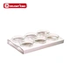 Glass container with silicone sleeve